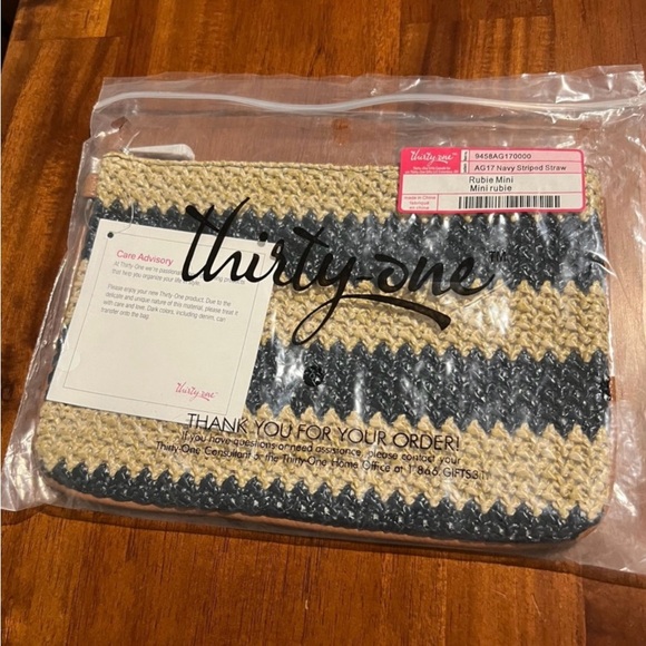 Thirty One Bundle In Navy Striped Straw - Picture 8 of 16